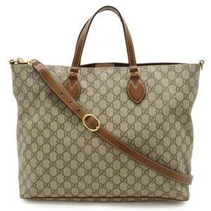 GUCCI Brown Leather Shoulder Bag